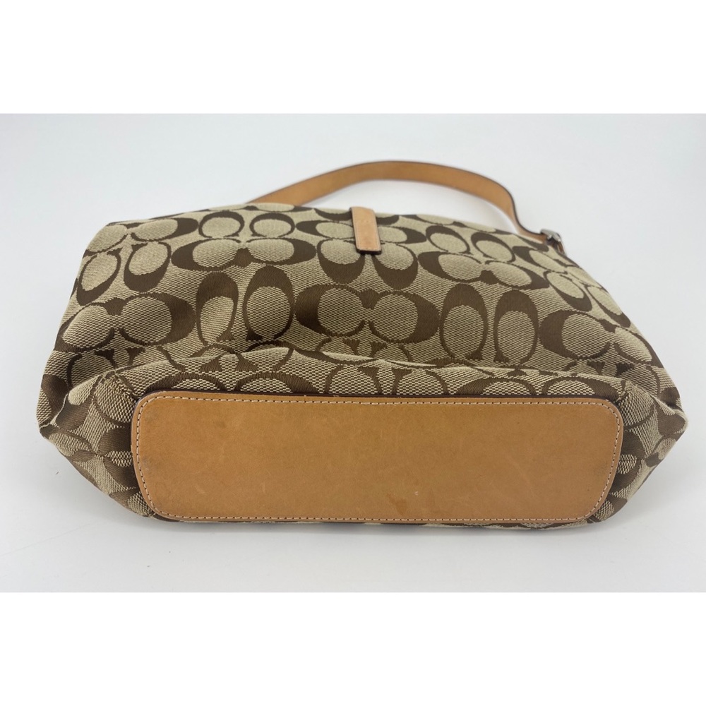 Coach Hampton Signature Tan Khaki 6091 Shoulder Handbag Purse - Picture 11 of 11
